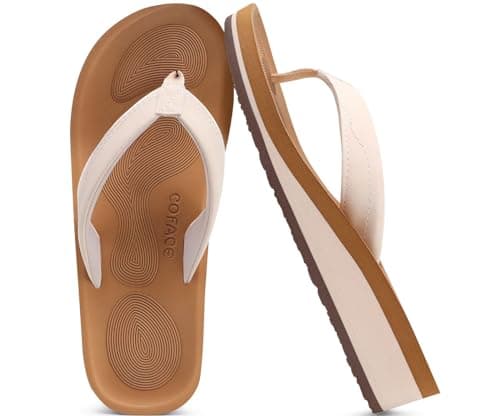 Comfortable COFACE Arch Support Thong Sandals for Women Beach and Indoor-Outdoor