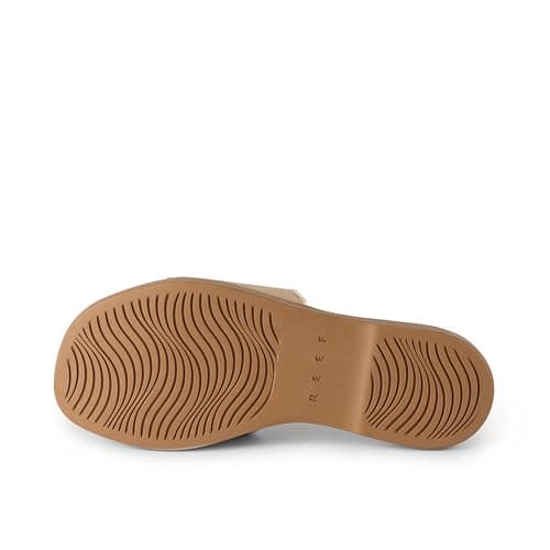 REEF Arrianah Women's Cozy Slide Sandal, Full Grain Leather & Faux Fur Lined