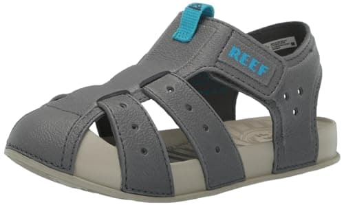 REEF Kids' Water Friendly Beachy Fisherman Sandal, Adjustable Velcro Strap