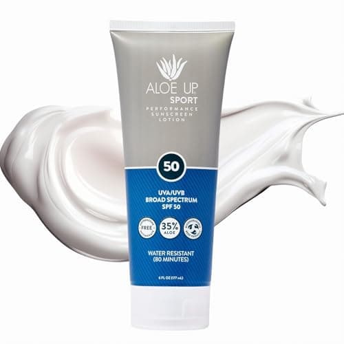Aloe Up Sport Sunscreen Lotion SPF 30 - Broad Spectrum UVA/UVB Protection - 6 Oz.