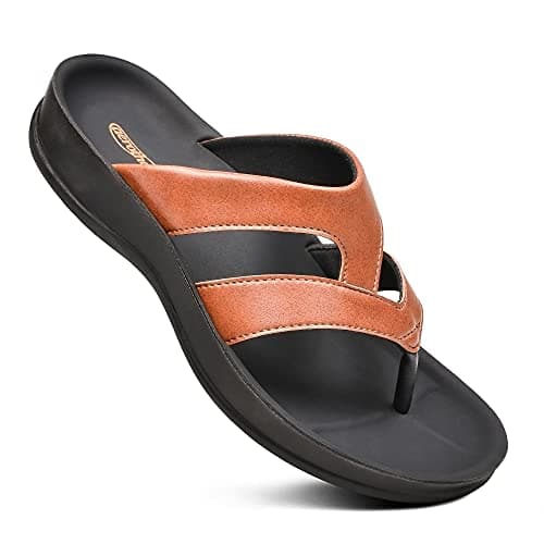 AEROTHOTIC Women's Strappy Arch Support Flip Flops Summer Essentials