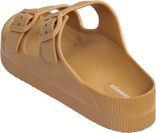 Weweya Women's Arch Support Platform Sandals with Adjustable Buckle