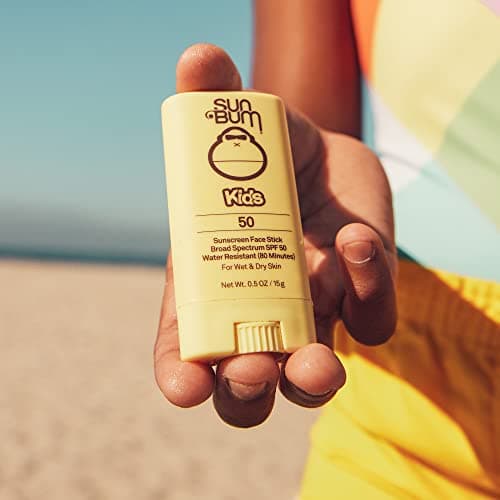 Sun Bum Kids SPF 50 Clear Face Stick | Reef Act Compliant | 0.53 oz (Pack of 2)