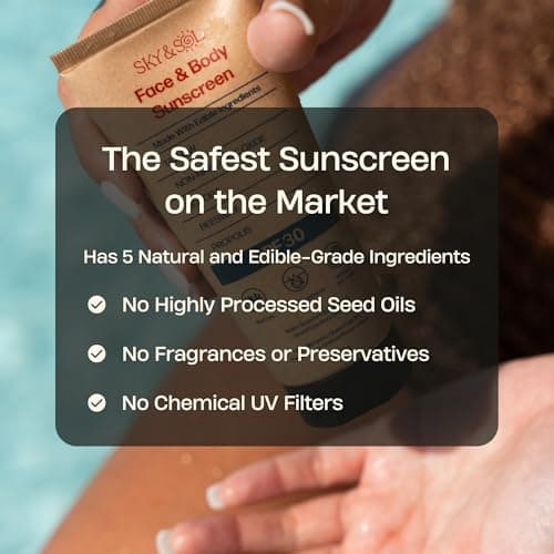 Reef Safe Sunscreen SPF 30 & 50, Natural Tallow & Zinc Oxide, Water Resistant, Fragrance-Free