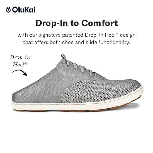 OLUKAI Nohea Moku Men's Shoes, All-Day Comfort, No-Tie Laces