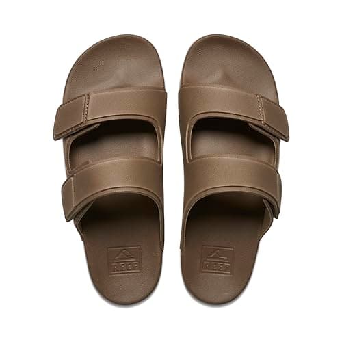 REEF Men's Tradewind Cushion Slides, Adjustable Straps, Ultra Soft Footbed