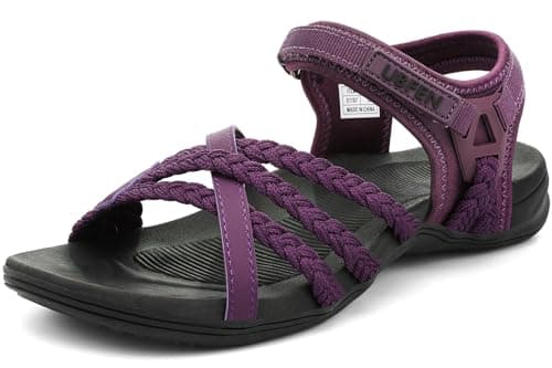 UBFEN Women's Comfortable Hiking Sandals with Adjustable Ankle Straps