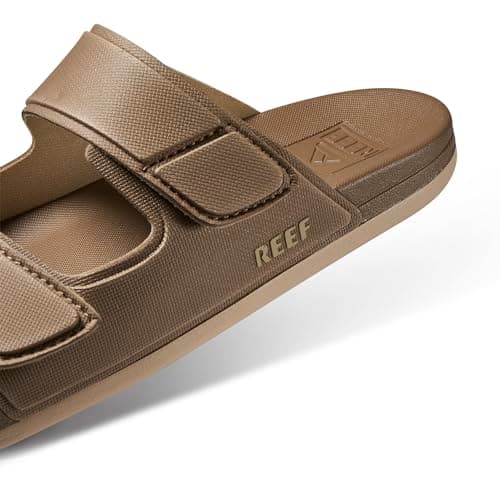 REEF Men's Tradewind Cushion Slides, Adjustable Straps, Ultra Soft Footbed
