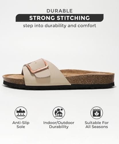 Project Cloud Women's Comfortable Memory Foam Genuine Leather Sandals