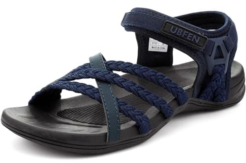 UBFEN Women's Comfortable Hiking Sandals with Adjustable Ankle Straps