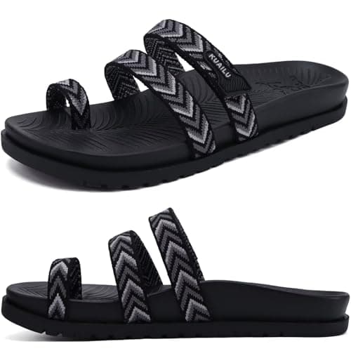KuaiLu Women's Lightweight Comfort Slides with Arch Support