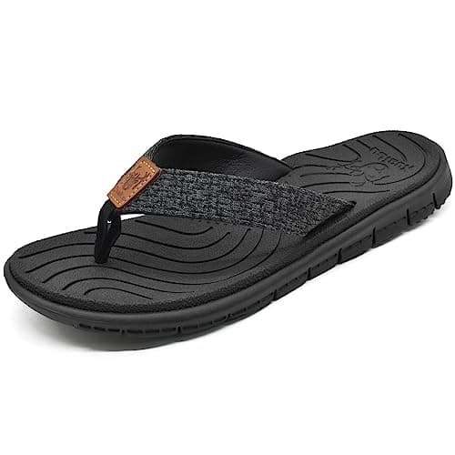 KuaiLu Women's Casual Comfortable Cushion Flip Flops with Arch Support