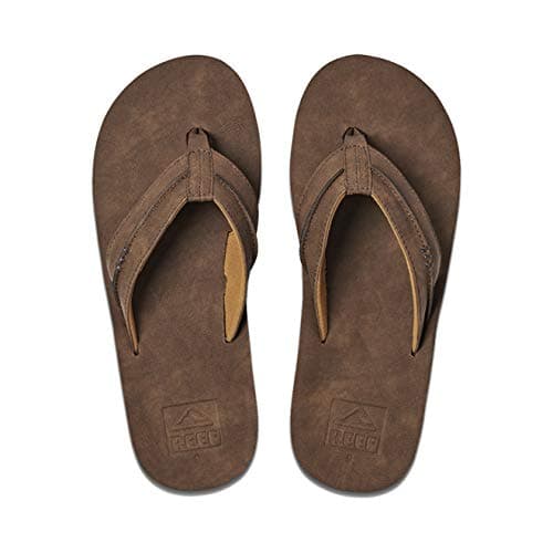 REEF Marbea Men's Flip Flop Sandal, Vegan Leather Straps, Supportive Footbed
