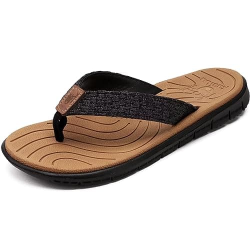 KuaiLu Women's Casual Comfortable Cushion Flip Flops with Arch Support