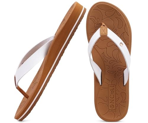 ONCAI Women's Arch Support Yoga Mat Flip Flops with Orthotic Soles (US 5-11)