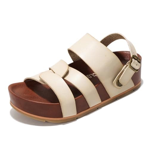 Proud Women's Cloud Platform Sandals - Memory Foam & Lightweight Non-Slip Beach Wedges