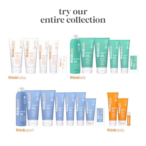 Thinksport Clear Zinc SPF 30, Water Resistant, Reef Safe Sunscreen