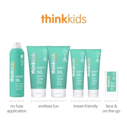 Thinksport Kids SPF 50+ Mineral Sunscreen - Water Resistant & Reef Friendly