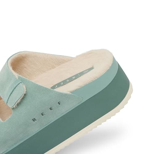 REEF Ojai Ciara Women's Platform Slide, Faux Fur Footbed