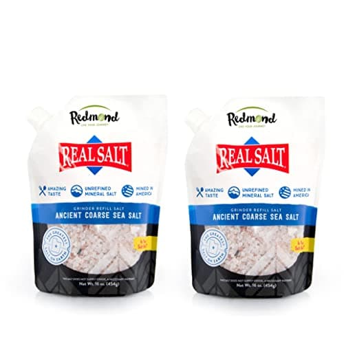 REDMOND Real Sea Salt - Natural Coarse Gluten Free, 16 Ounce Pouch (2 Pack)