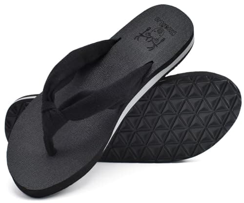 KuaiLu Arch Support Yoga Mat Thong Sandals for WomenComfortable Summer Beach Walking