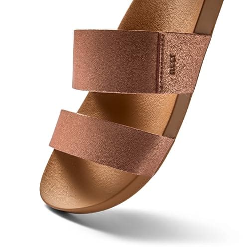 REEF Women's Cushion Vista Slide Sandals Comfortable Women's Flip Flops Beach Casual Summer Shoes Women's Size 8