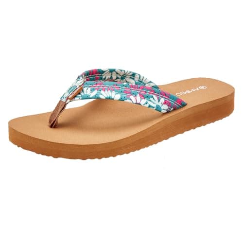 Ampeo Women's Arch Support Flip Flops Summer Beach Sandals