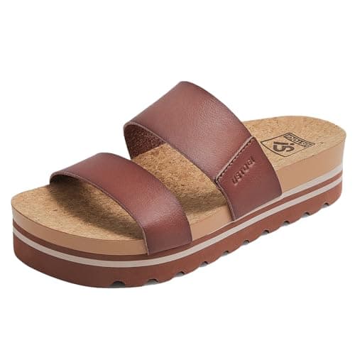 Ustogi Arch Support Flatform Sandals for Women Summer Cushioned Beach Slides