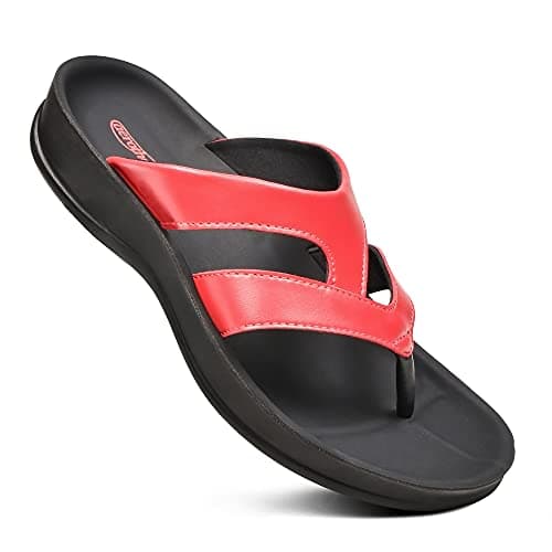AEROTHOTIC Women's Strappy Arch Support Flip Flops Summer Essentials