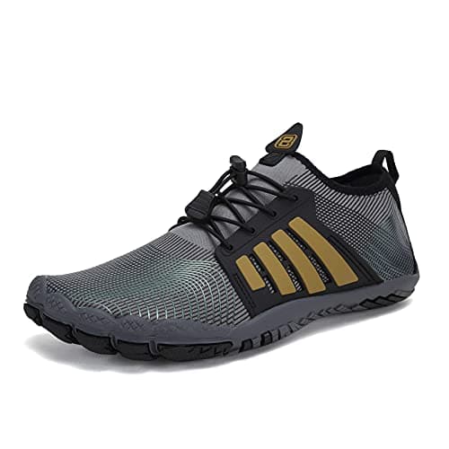 WateLves Men's Barefoot Aqua Sock Shoes for Kayaking, Boating, Hiking, Surfing, Walking