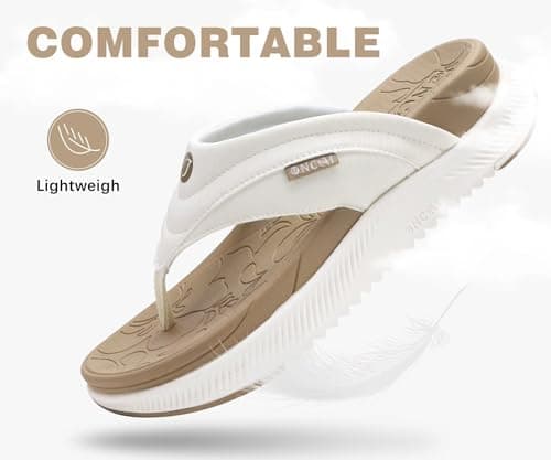 ONCAI Women's Arch Support Flip Flops for Summer Comfort