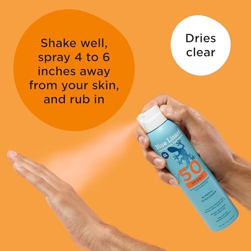 BLUE LIZARD Sport Mineral Sunscreen SPF 50+ Broad-Spectrum UVA/UVB Protection