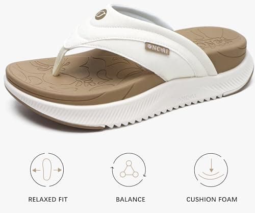 ONCAI Women's Arch Support Flip Flops for Summer Comfort