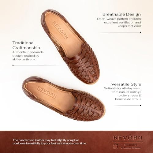 REVORN ALLURE Designer Huarache Women's Sandal | 100% Leather | Ultra Comfortable | Flexible Sole | Sophisticated Design