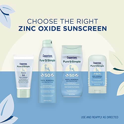 Coppertone Pure & Simple Broad Spectrum SPF 50 Sunscreen Lotion, 6 Oz
