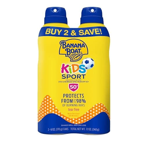 Banana Boat Sport Kids Sunscreen Spray SPF 50 Twin Pack