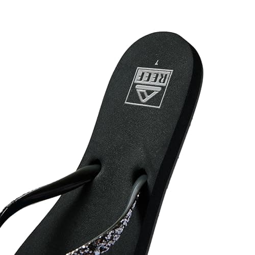 REEF Women's Stargazer Flip Flop, Lightweight & Soft Footbed, Thin Glitter Strap