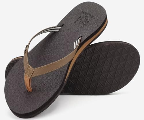 KuaiLu Women's Arch Support Yoga Mat Flip Flops