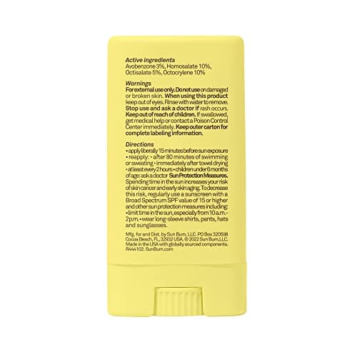Sun Bum Kids SPF 50 Clear Face Stick | Reef Act Compliant | 0.53 oz (Pack of 2)