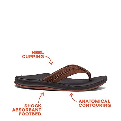 REEF Men's Leather Ortho Coast Sandal