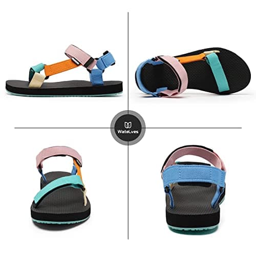 WateLves Women's Arch-Support Hiking Sandals for Outdoor Travel