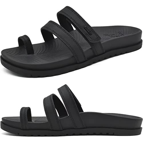 KuaiLu Women's Lightweight Comfort Slides with Arch Support