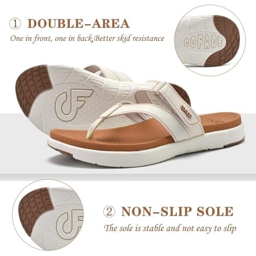 COFACE Women's Fashion Orthotic Flip Flops with Arch Support