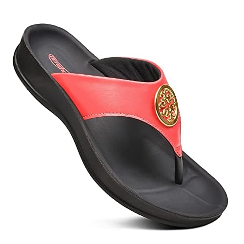 AEROTHOTIC Women's Strappy Arch Support Flip Flops Summer Essentials
