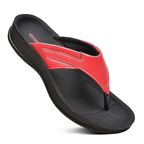 AEROTHOTIC Women's Strappy Arch Support Flip Flops Summer Essentials