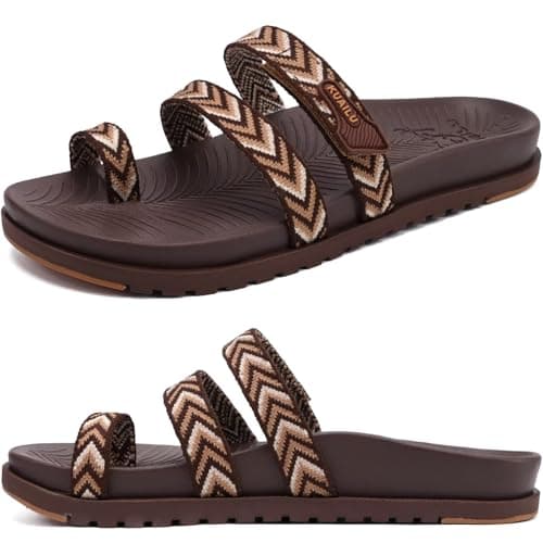 KuaiLu Women's Lightweight Comfort Slides with Arch Support