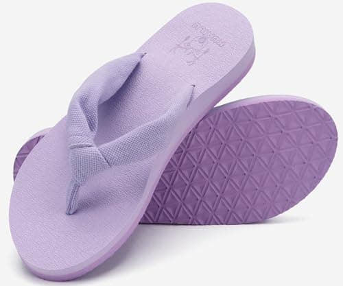 KuaiLu Arch Support Yoga Mat Thong Sandals for WomenComfortable Summer Beach Walking