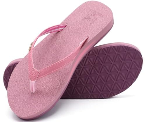 KuaiLu Women's Arch Support Yoga Mat Flip Flops