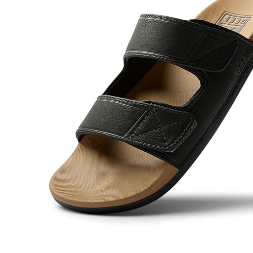 REEF Tradewind Men's Slides, Adjustable Velcro Straps, Ultra Soft Cushion Footbed