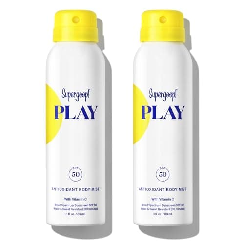 Supergoop! PLAY SPF 50 Antioxidant Body Mist, 2 Pack - Vitamin C & Broad Spectrum Sunscreen